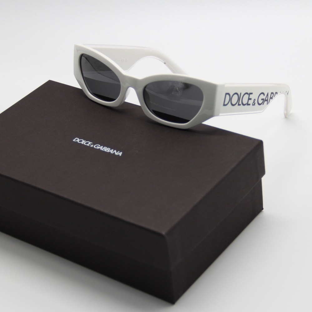 NEW DG6186 3312/87 WHITE CAT EYE SUNGLASSES DOLCE&GABBANA DG6186 EYEWEAR DG 6186